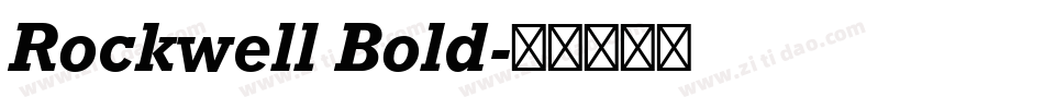Rockwell Bold字体转换